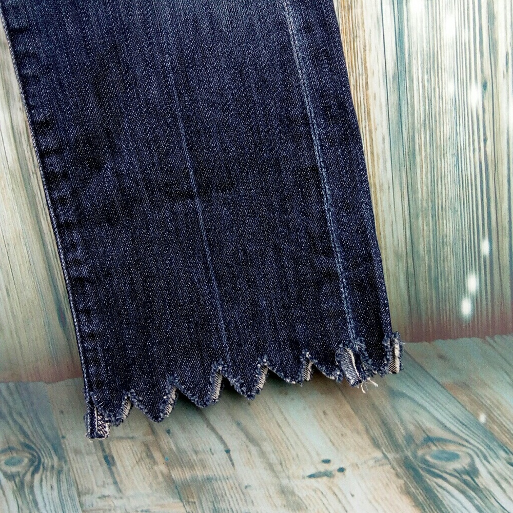 7 for all mankind distressed raw hem denim jeans 28